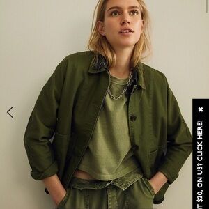 Madewell Drapey Pomeray Chore Jacket shaket